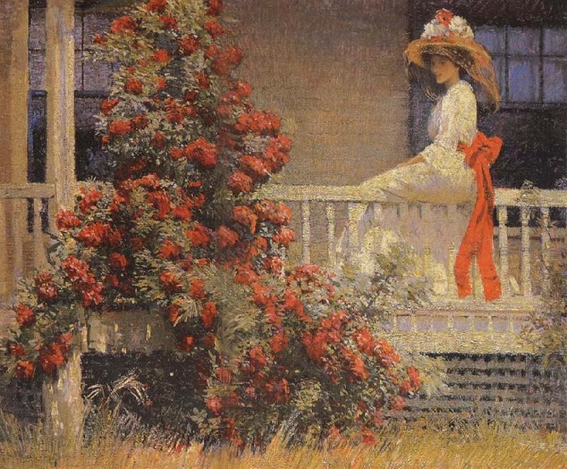 Philip Leslie Hale THe Crimson Rambler France oil painting art